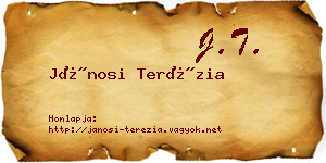 Jánosi Terézia névjegykártya