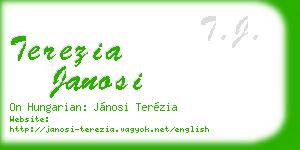 terezia janosi business card