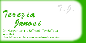 terezia janosi business card